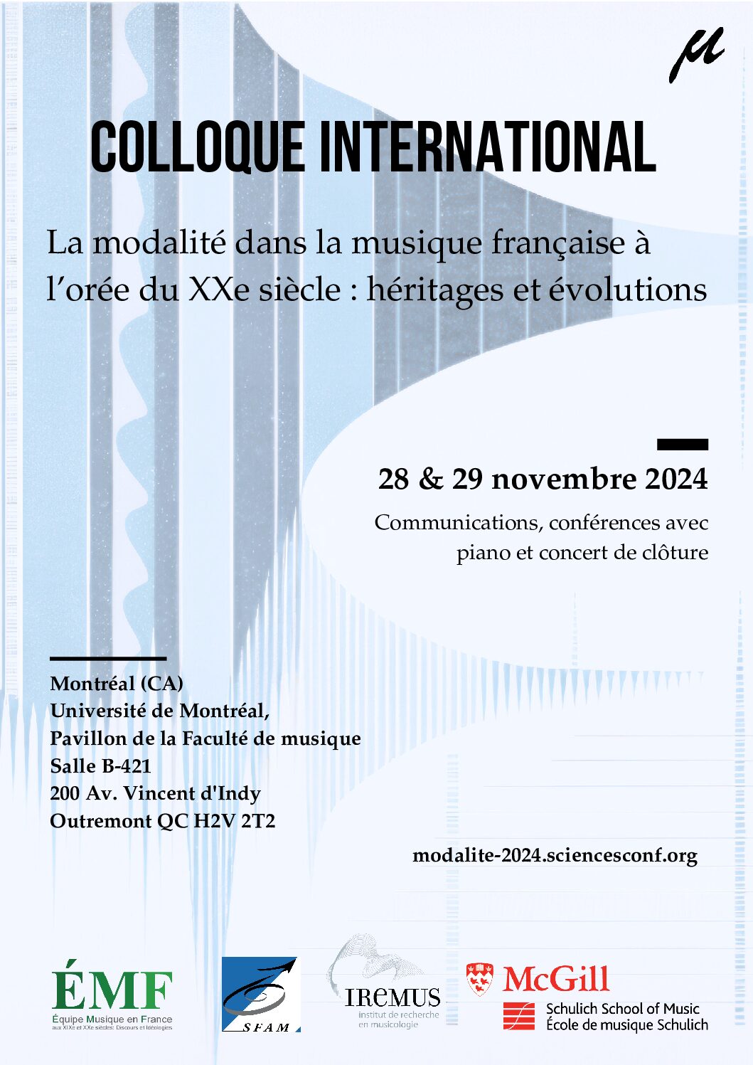 Lire la suite à propos de l’article La modalité dans la musique française à l’orée du XXe siècle : héritages et évolutions