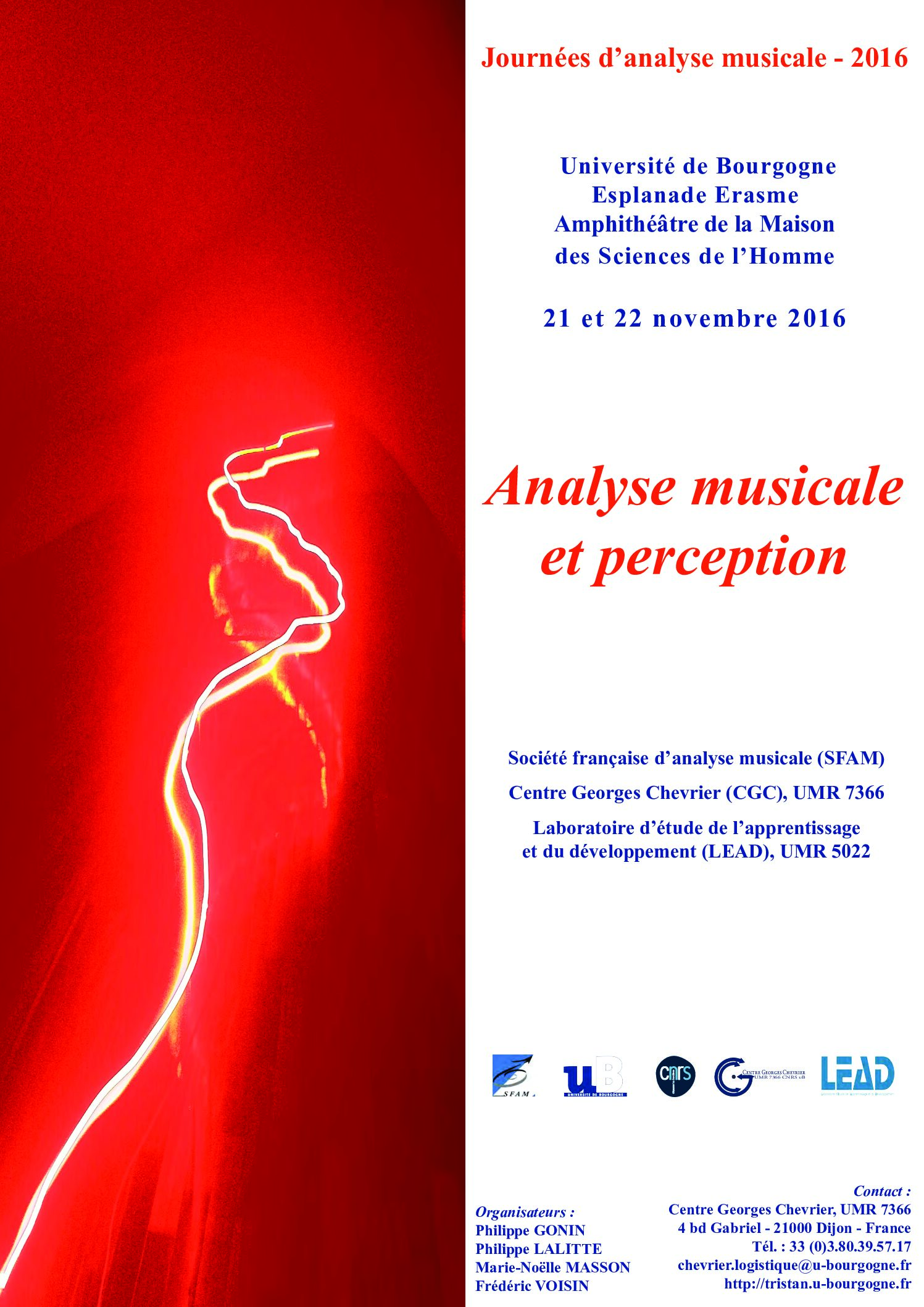 Lire la suite à propos de l’article JAM 2016 — Analyse musicale et perception (MSH Dijon, Université de Bourgogne)